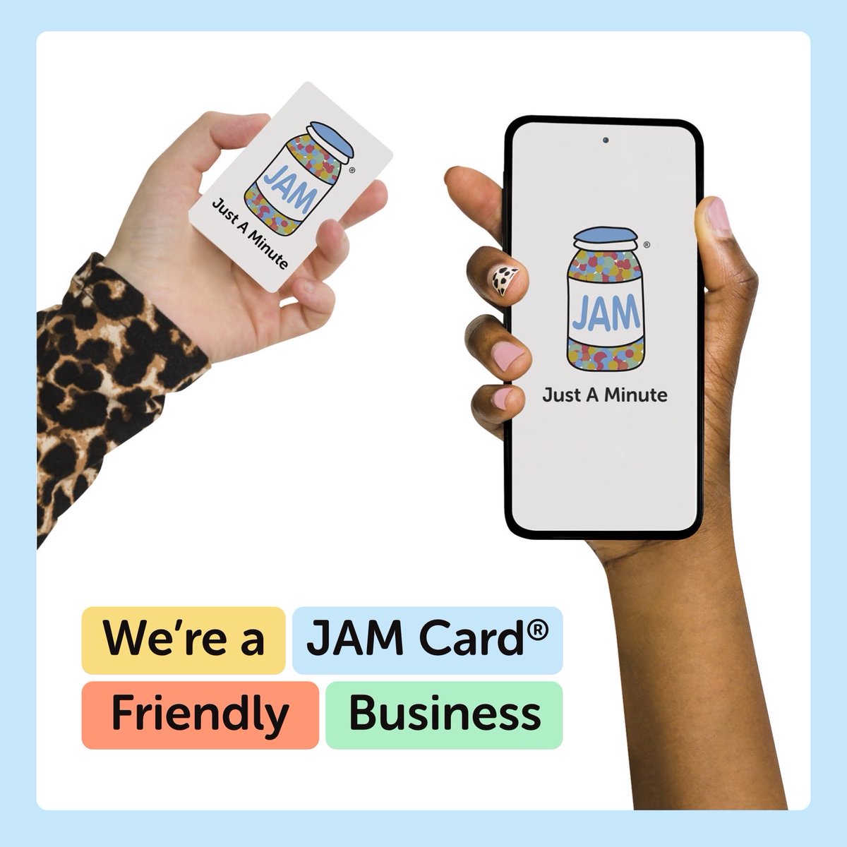 Gala_Retail's tweet photo. Gala Retail is now JAM Card Friendly. 

Through our partnership with @NOW_Group, participating stores are receiving training to better support customers who may need “Just A Minute”. 

Simply show your JAM Card or app to a trained team member. https://t.co/SlSeZmMIco