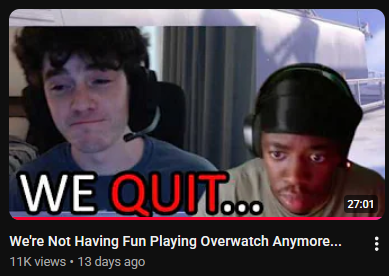 KAJOR_'s tweet photo. Found this video very interesting from durpee & frankie

in a way I have some of the opposite issues as they do; innovating in overwatch is tough on YT, but almost impossible on twitch, and clip translations to your stream is much less of an issue with OWCS creators (unter tommathan ocie etc.) because your reactions to the game are present both on the video and on stream 

conversely I struggle a lot with short-form or even streaming consistently because of how much time long-form stuff takes up. let alone private coaching stuff, & sponsor inconsistency.

usually as a solo-creator you get a "dominant" choice of platform (IE one platform you heavily invest in) with a side-choice of platform. and the only way to expand outside of that is to not be a solo-creator (IE get an editor). so it's interesting to see the trade-offs and challenges creators have to endure with where they want to invest their time into