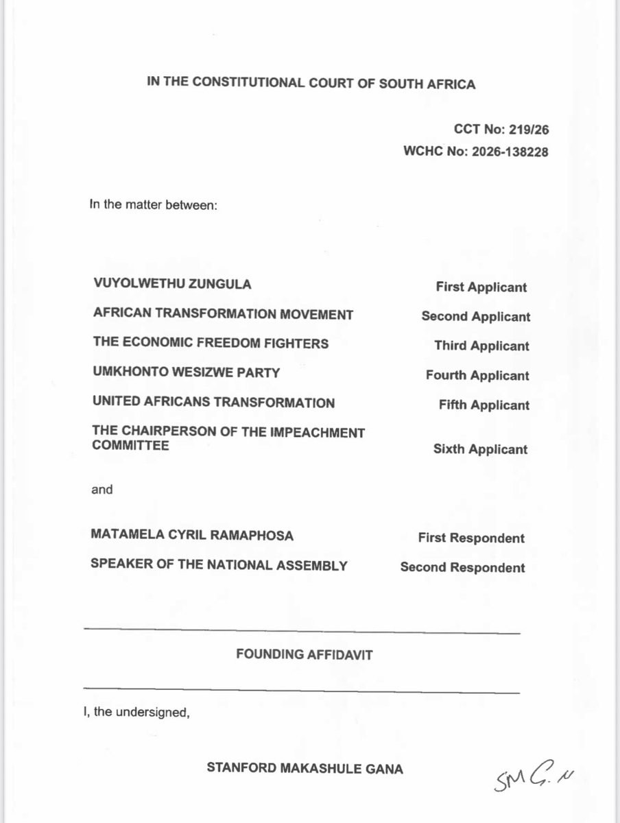 ZOLEKV_Q's tweet photo. [BREAKING] The Section 89 Committee has petitioned the Constitutional Court for direct access to appeal the judgment of the Western Cape High Court that put a temporary halt to impeachment proceedings against President Cyril Ramaphosa. 

@Newzroom405 https://t.co/E7q6HbDP8a