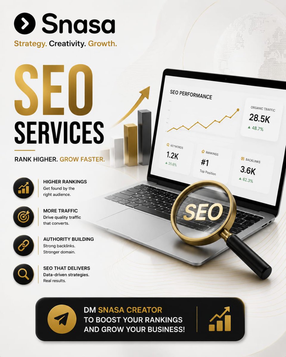 snasa81665's tweet photo. π Want to rank higher on Google and get more customers?
π© DM SNASA CREATOR and l
et's boost your rankings & grow your business!
#SNASA #SEO #SEOServices #GoogleRanking #SearchEngineOptimization #DigitalMarketing #SEOExpert #RankHigher #GrowWithSNASA #DMNow https://t.co/OtW4ap7pEE