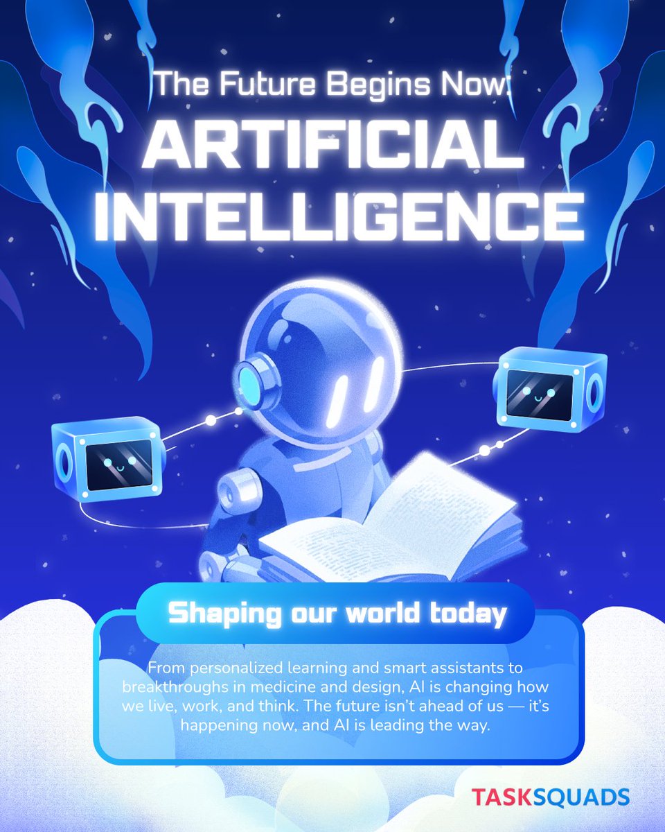 Tasksquads's tweet photo. 🤖 AI is changing business—but the smartest companies combine AI with real human support.
At Tasksquads, we help businesses save time, stay organized, and grow faster.If AI could automate ONE task today, what would you choose?#AI #VirtualAssistant  #Automation #Tasksquads https://t.co/Ogv2G5RAh4