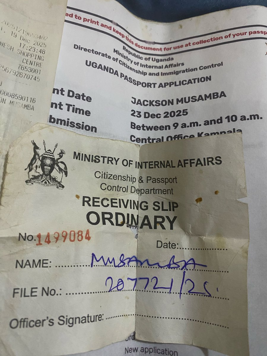Jacksonvillede4's tweet photo. @DCICUg @mia_uga Greetings,I did applied for a passport last year on 23rd December and had in some mistakes on my father’s details and I was referred to @nirahua1 to correct and I did and got the confirmation letter then brought it to @mia_uga but up to now I haven’t received https://t.co/73KwNIqXbK
