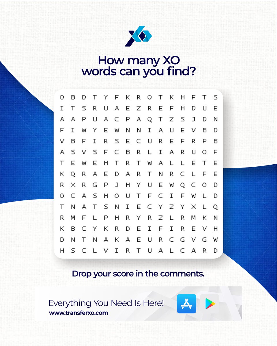 TransferXO_'s tweet photo. Only real XO Circle members can spot them all.
From USDT to P2P, Wallet to Swap, how many TransferXO words can you find?
Drop the number you found in the comments. No cheating. 😏
#TransferXO #XOCircle #Crypto #P2P #WordHunt https://t.co/xu3Zz2a1fF