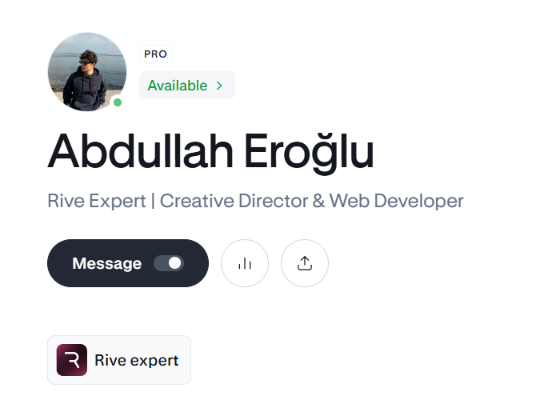 AbdullahEr0glu's tweet photo. Cant tell enough how good it feels, i am now officially a @rive_app expert on @contra ! https://t.co/1YkUl0OiLP