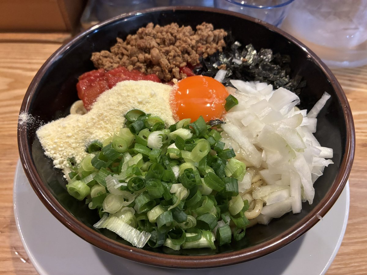 186杯目 中華蕎麦仁屋 限定麺 トマトチーズまぜそば 〜追い飯つき〜 太