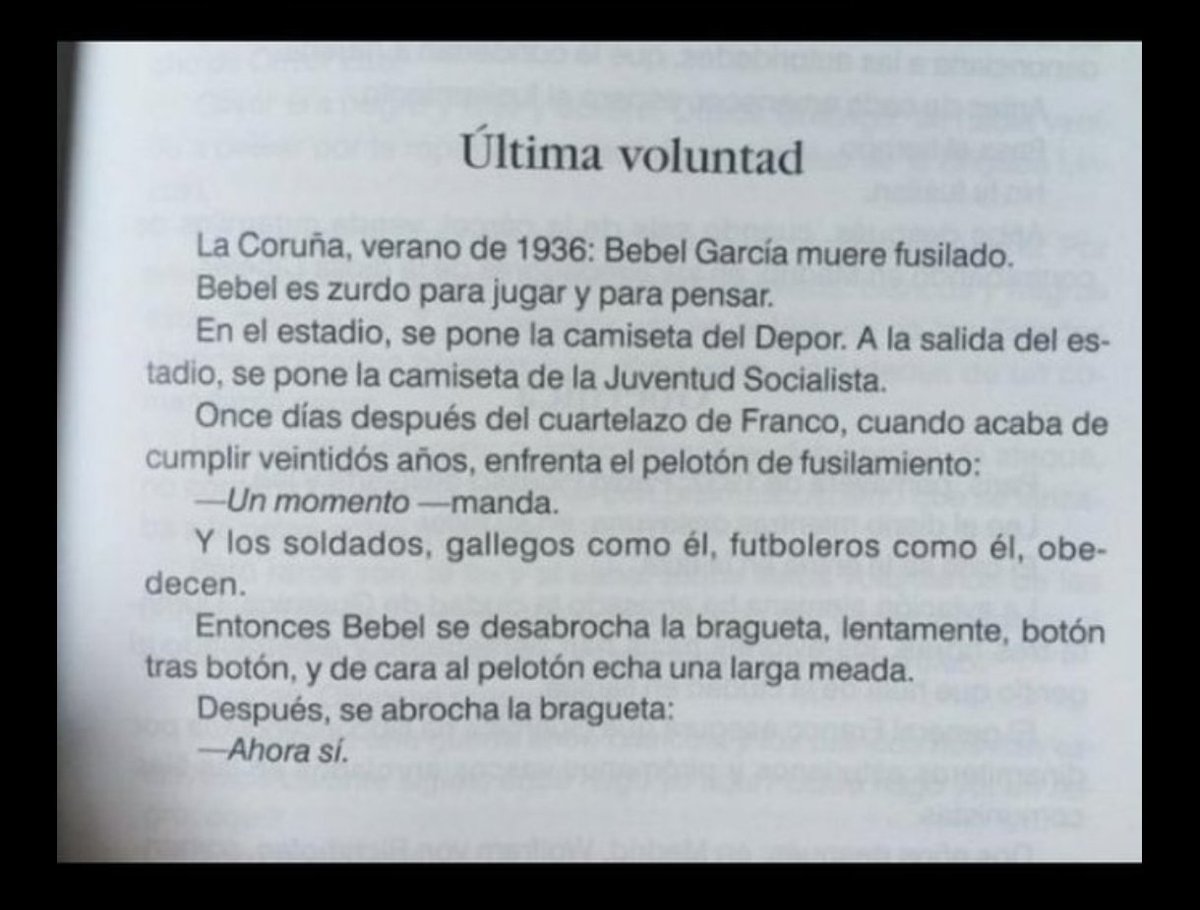 FonsiLoaiza's tweet photo. Se acaban de cumplir 90 años del asesinato al futbolista antifascista Bebel García. Era militante socialista y jugaba en el Deportivo de A Coruña. Su última voluntad en el pelotón de fusilamiento fue orinar al fascismo. https://t.co/baH0cPzuKo