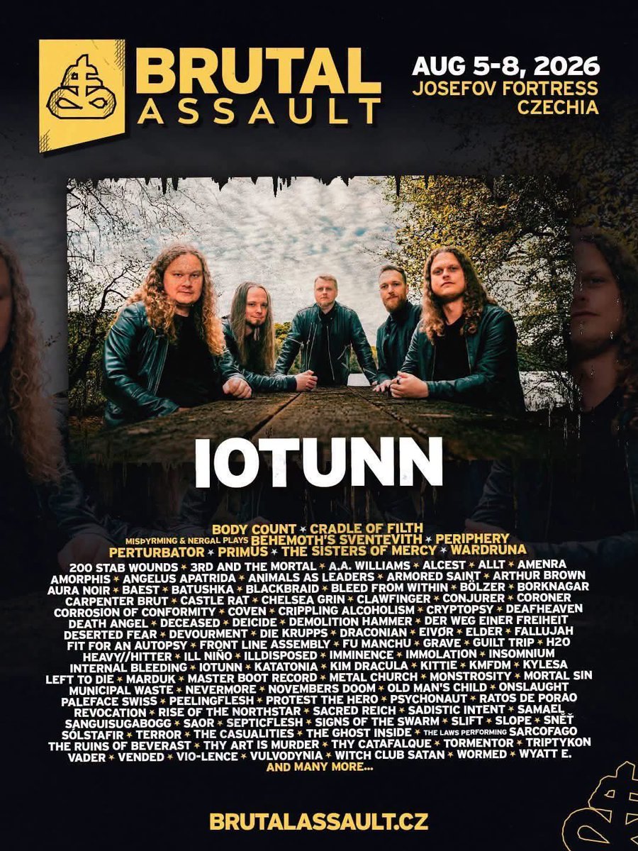 IOTUNNband's tweet photo. See you tomorrow Brutal Assault!! We look so much forward to play for you guys at this legendary festival for the first time 🤘
Octagon Stage stage at 19:45 https://t.co/jPBmLMGkSf