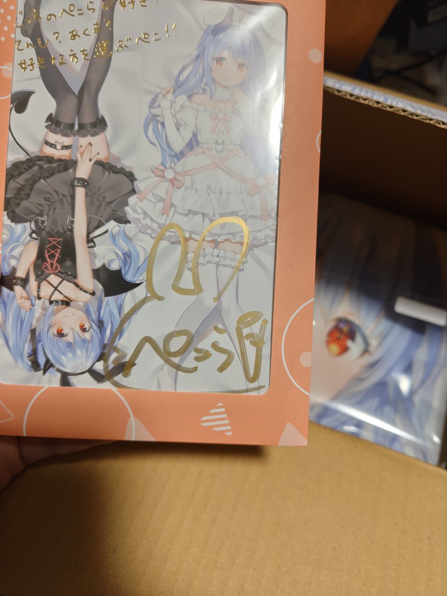 blackbird0310's tweet photo. ぺこら生誕グッズ2026届いたァァあああ！
直筆ウウ！！！ﾝ゛ｶﾞﾜ゛ｲ゛ｲ゛ https://t.co/yUoffEom10