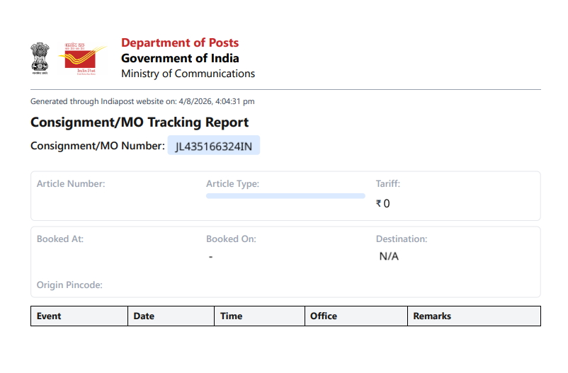 wisdomwide10's tweet photo. @IndiaPostOffice 

A packet containing cheque book booked by Union Bank.  Where is packet. Is Union Bank lying or the packet stolen from post office. Speed post No JL435166324IN https://t.co/p867rVKx4o