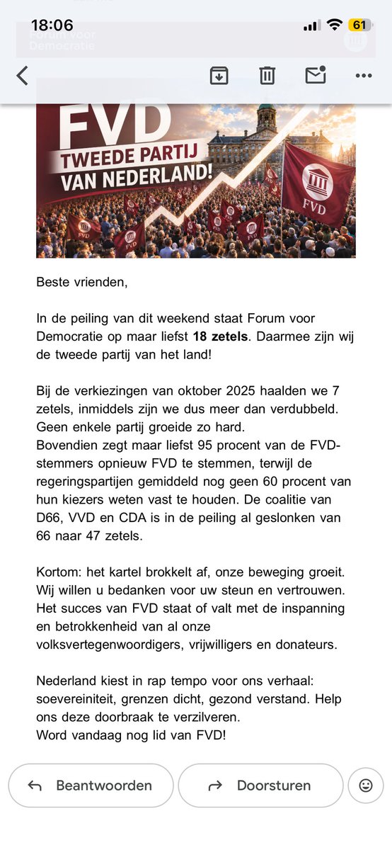 rrj3a's tweet photo. Steeds meer kiezers met gezond verstand….

‘Het kan wél’ is door de mand gevallen! https://t.co/Citfnt8CTM