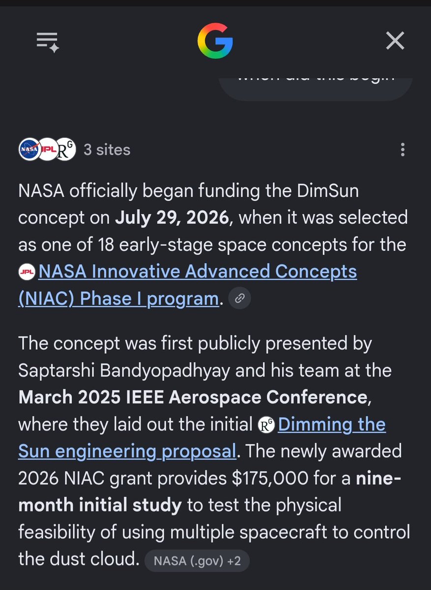 jesseRoss597206's tweet photo. Your government thinks you are dog shit. Years of millions of us exposing sun dimming &amp; guess what? Nasa just recieved an American tax payer grant approved by congress to dim the sun some more. Project began June 29th. I no longer have hope for change. It's just getting worse smh https://t.co/NwBA1wk4HM