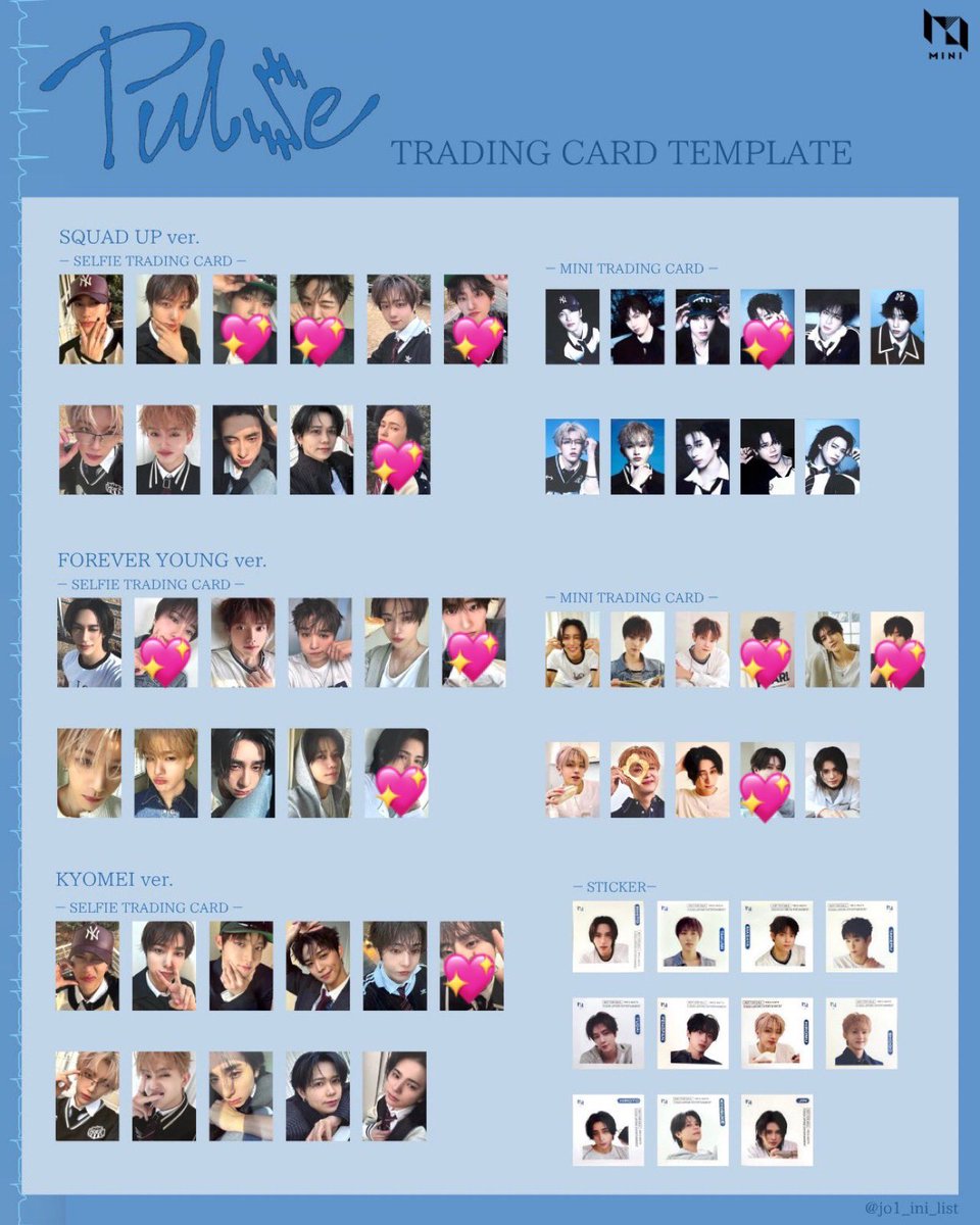 lvft_6312's tweet photo. INI PULSE パルス トレカ 交換

譲→画像のもの(2-3枚目)

求→許 後藤 ＞ 木村 尾崎 藤牧 松田
(1枚目)

郵送希望です。
よろしくお願いいたします。

 #INI交換 https://t.co/NZcVmNqiNr