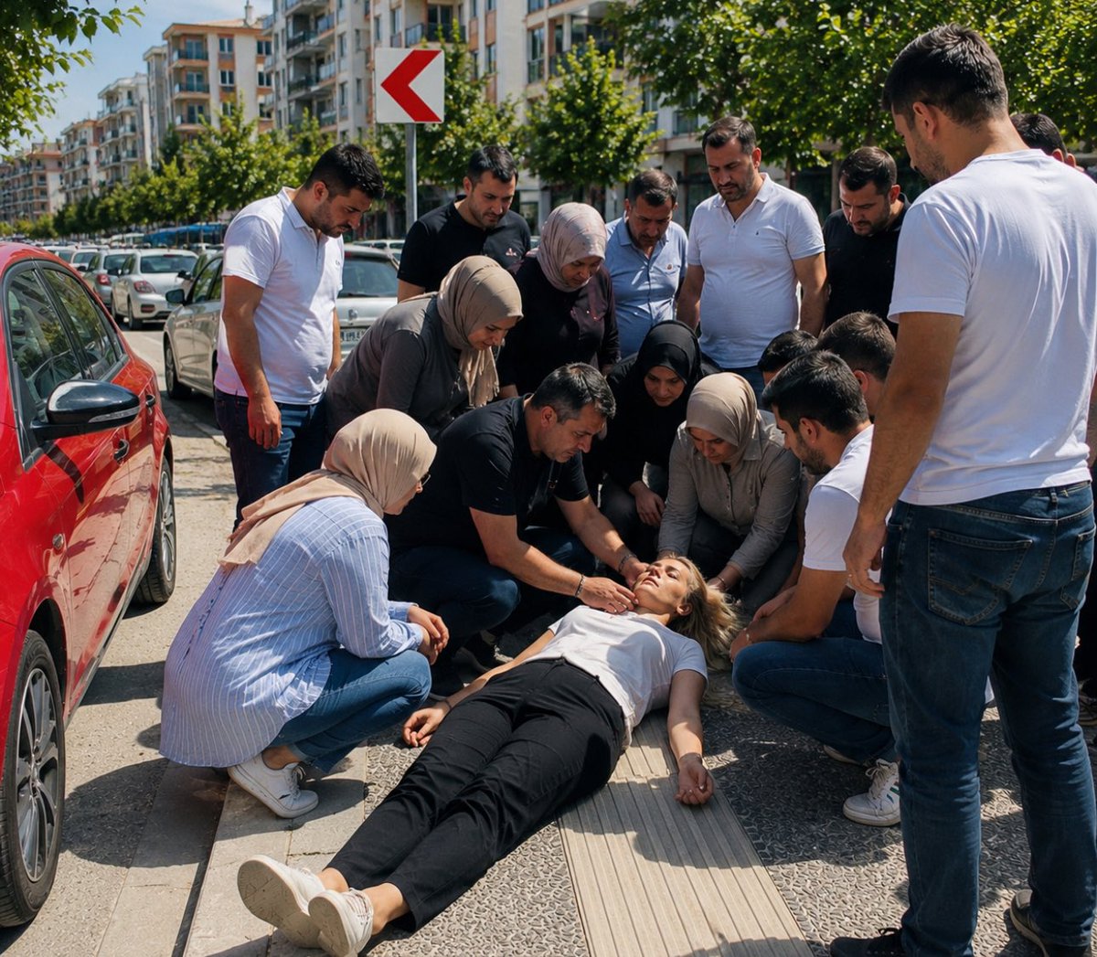 ankarasosyaltr's tweet photo. Ankara’da 13. denemesinde direksiyon sınavını geçen kadın, sevinçten bayıldı. https://t.co/aIX62road0