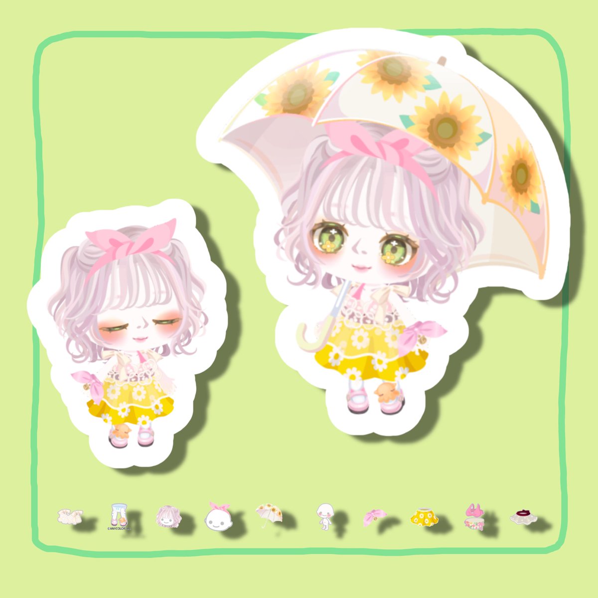kokekoi55's tweet photo. クエストでいただいた
Happy Summer 日傘🌻とってもかわいい

チュールキャミレイヤードが目に涼しい
Yellow×Pinkの軽やかフェミニン

#ピグパーティ　#ピグパ https://t.co/vtSc7ujsJ5
