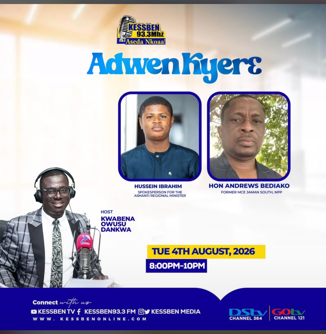 ArthurTawiahEm1's tweet photo. Join Jnr  Sammy Gyamfi  on Kessben  this evening. https://t.co/Ve5tLapNJR