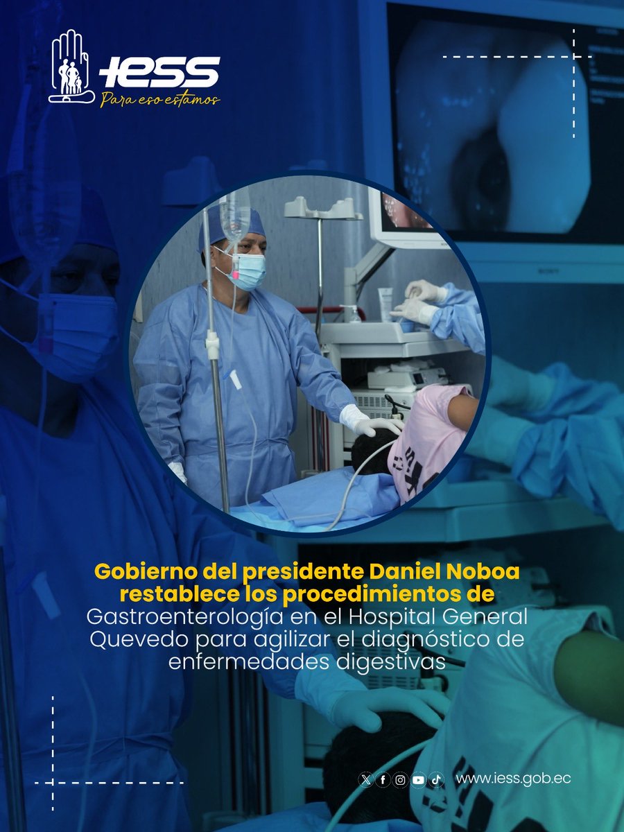 IESSec's tweet photo. 🏥 ¡El Hospital General Quevedo vuelve a realizar procedimientos de Gastroenterología!

✅ Invertimos más de USD 64 mil para recuperar la operatividad del Centro Endoscópico, agilizando el diagnóstico de enfermedades digestivas de nuestros pacientes.

Conoce más 👉 https://t.co/pKq8a2xPPV

#ParaEsoEstamos