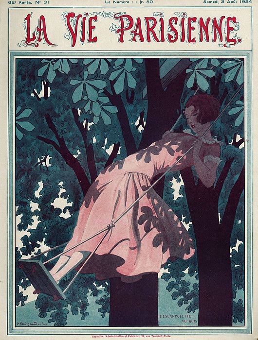 wikivictorian's tweet photo. Front cover of La Vie Parisienne, 2nd August 1924. https://t.co/MfK6ITZbUA