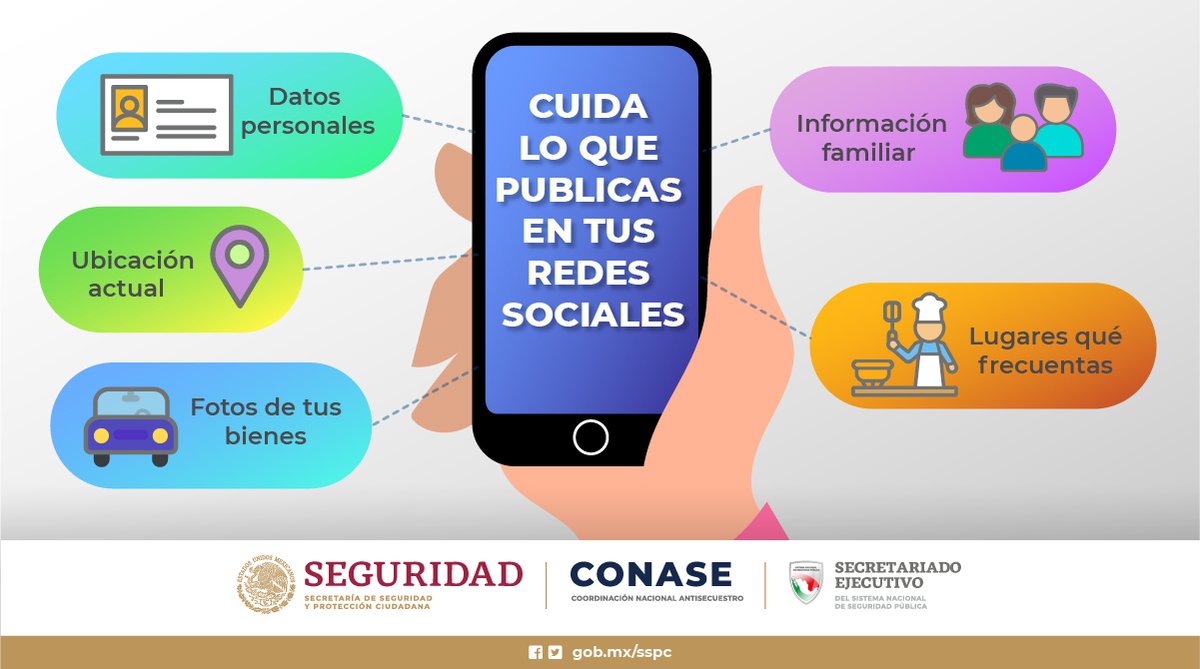 SSC_CDMX's tweet photo. Lo que publicas en tus #RedesSociales puede mostrar más de lo que imaginas. 🏡🚨📱
Evita compartir datos, ubicación y tus actividades diarias.

No expongas tu vida privada. Cuida tu información personal. 🤝🫂

#089DenunciaAnónima  #NoTeExpongas    #CuidaloquePublicas https://t.co/MNqE2yWEbU