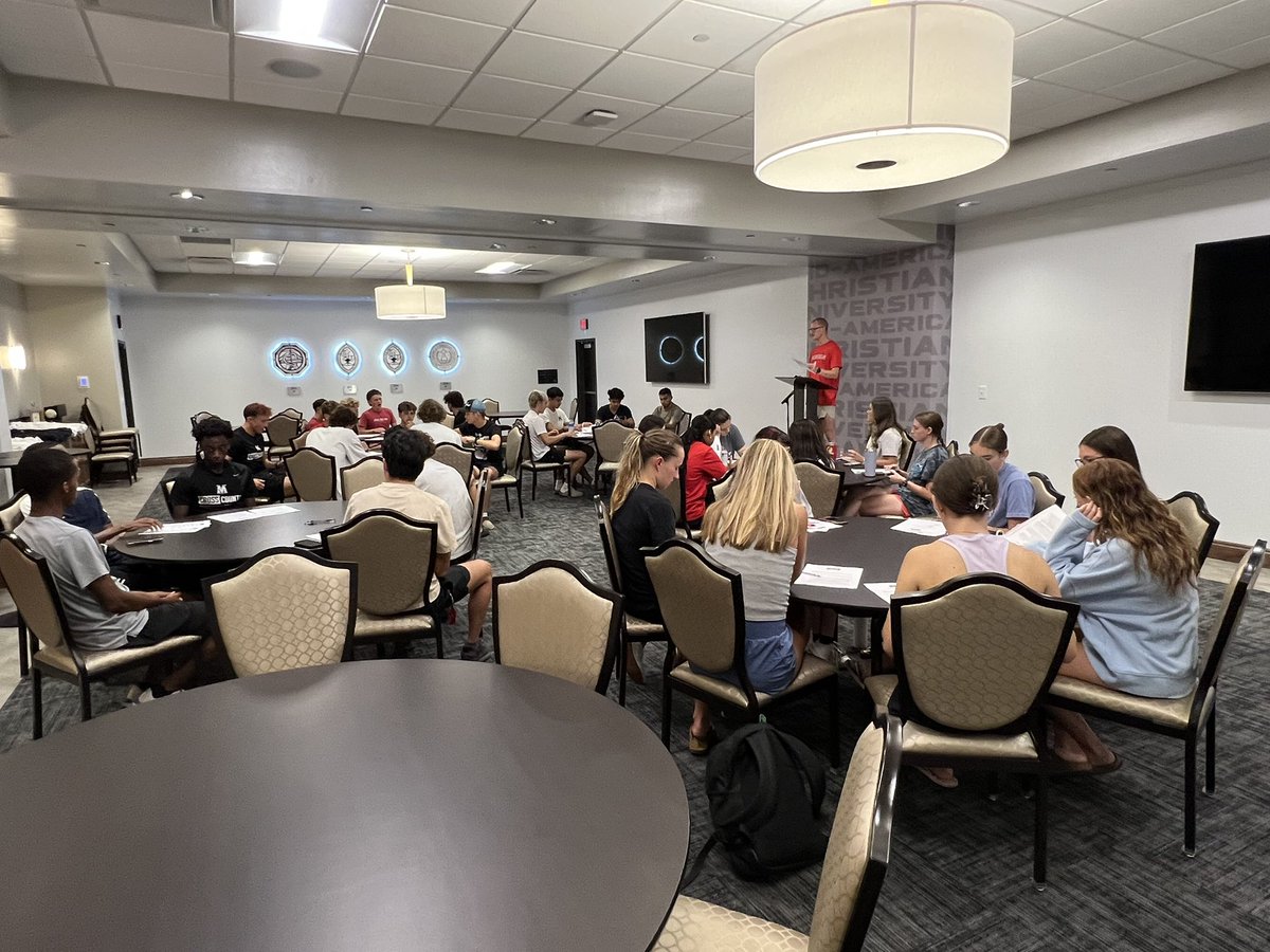 MACUathletics's tweet photo. XC: The MACU Cross Country teams are bigger and better than ever as they met for the first time this morning before they get the 2026 season underway!

#MACUProud #TheRightWayToPlay https://t.co/NBHlKGVjvF