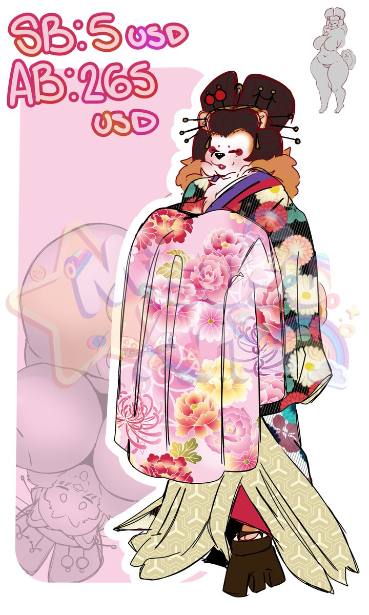 AriMisusu's tweet photo. Oiran shiba! 🐕🪭

SB: 5 USD 
AB: 265 USD 

You can see the rewards here! 

https://t.co/6uwLjHsWcn

#mommy #furryart #furrydrawing #furryillustration  #chubby https://t.co/nqFbkRQUoK