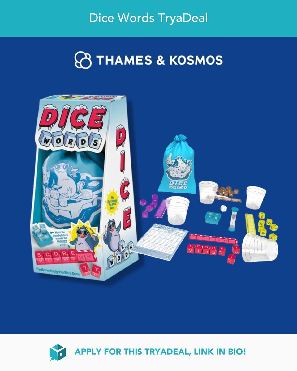 Tryazon's tweet photo. 🎲📝 TryaDeal Alert! Think fast with Dice Words from Thames &amp; Kosmos! Roll, build words, and race to win in this fast-paced family game. 🎉 

Get full reimbursement for 1 game purchased at Target ($22+ value). 

📲 https://t.co/bL4AaqOcWc 

#Tryazon #TryaDeal #DiceWords https://t.co/RYfAa66GON