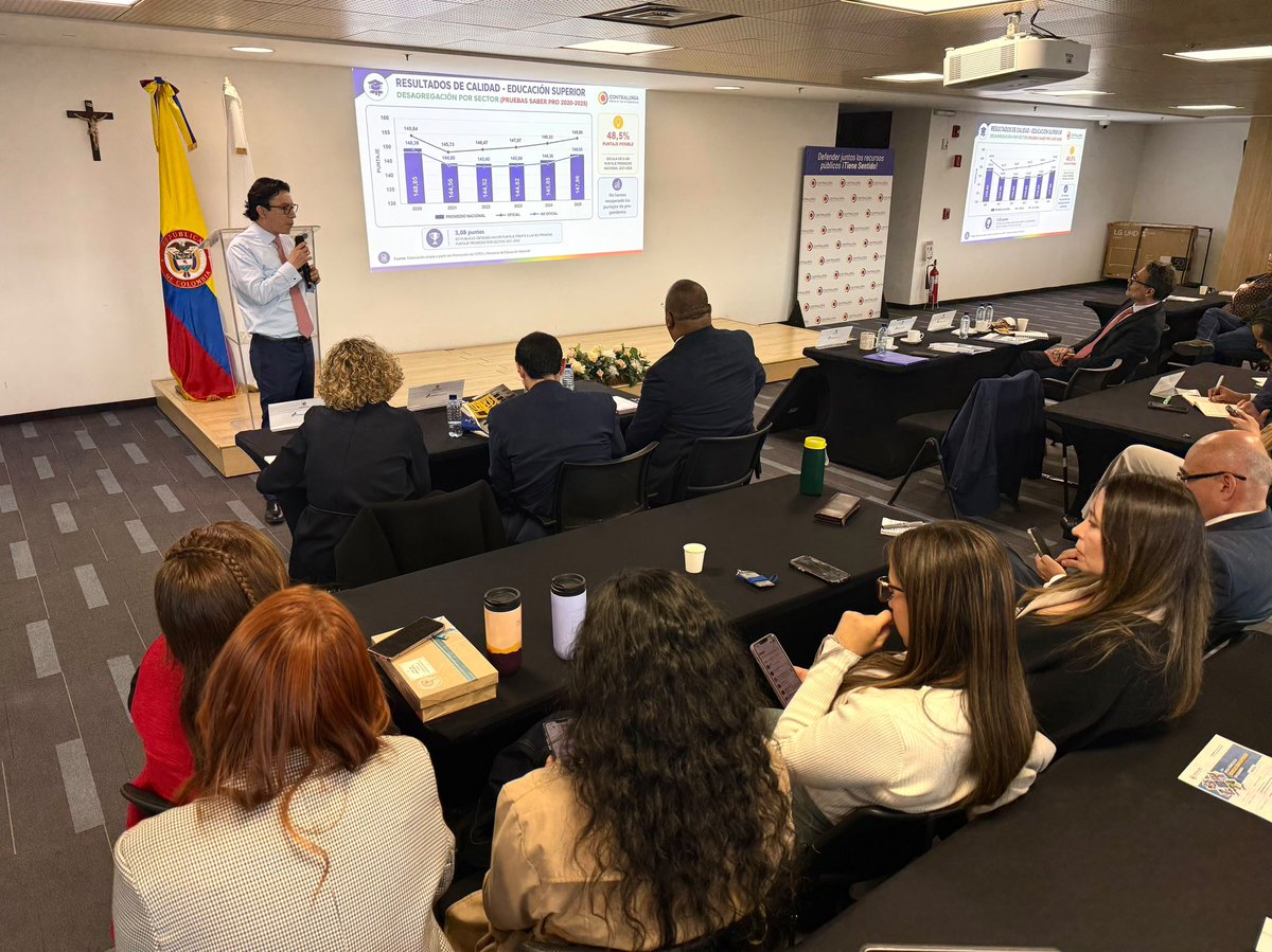 CGR_Colombia's tweet photo. 🚨El crecimiento de la educación superior también debe reflejarse en una mejor calidad de la formación. Entre 2021 y 2025, los resultados promedio de las pruebas #SaberPro y #SaberTyT se ubicaron por debajo de la mitad del puntaje máximo posible y persisten diferencias de desempeño entre hombres y mujeres, lo que evidencia la necesidad de fortalecer simultáneamente la calidad y la equidad del sistema.