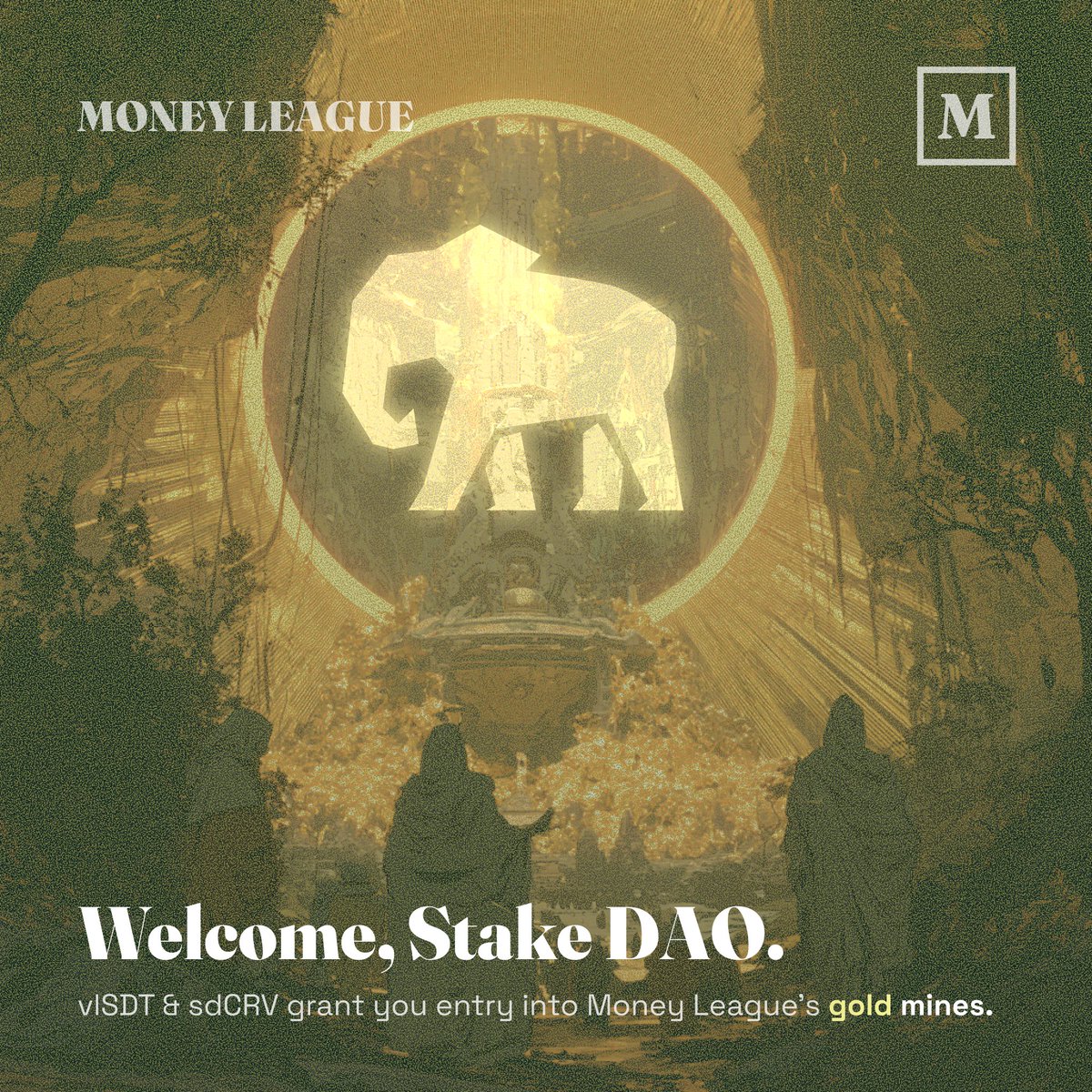 0xMoneyLeague's tweet photo. Welcome @StakeDAOHQ as the newest member of Money League.

Stake DAO's vote market and strategies will provide yield and liquidity solutions to Money League deployments through custom modules.

vlSDT and sdCRV users can now activate their Merit accounts to start mining gold. https://t.co/Zr85Ko66cv