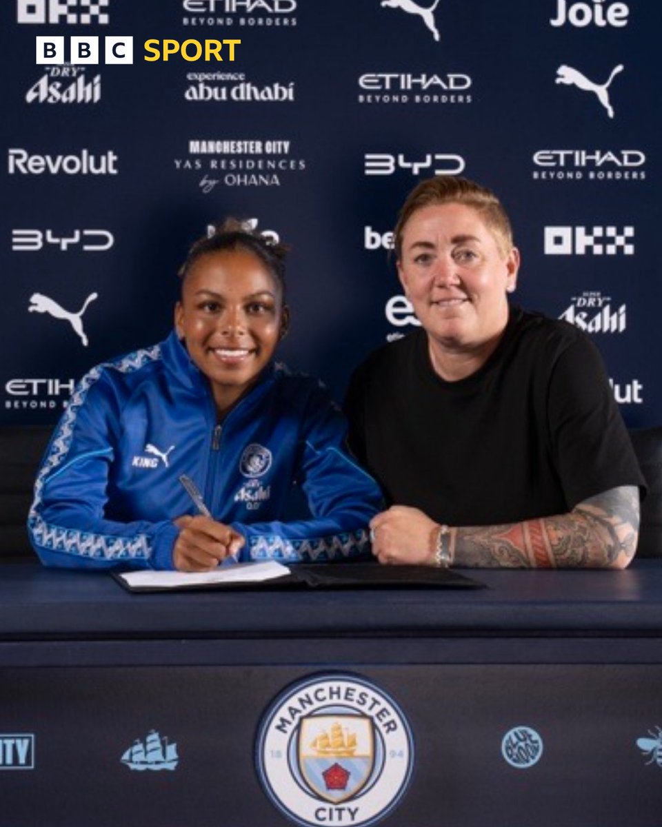 BBCMOTD's tweet photo. Sacha Lewis, sister of Rico, has signed her first professional contract with Manchester City 🤩

📸 Photos courtesy of Manchester City. https://t.co/TqLJRfju5S