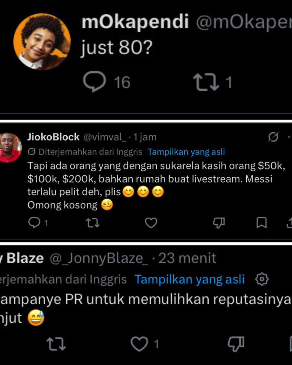 GoalpostsIDN's tweet photo. Ketika Messi berbuat baik, ada aja yang gak sukanya ya🤧 https://t.co/eKB7W2kal1