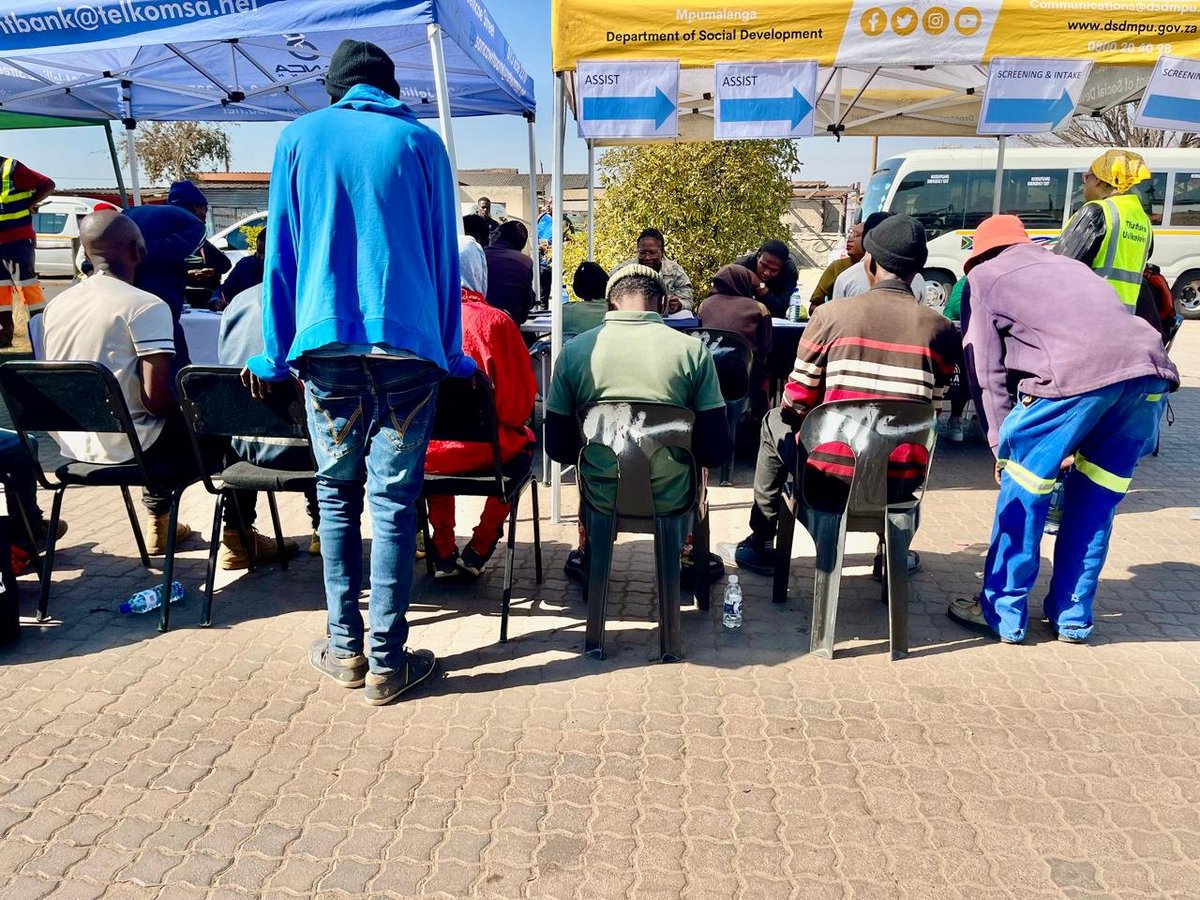 DSDMpu's tweet photo. The second round of the Nkangala Inpatient Treatment Centre's #Siyabalanda Roadshow, 04 August 2026, in Phola, Emalahleni Local Municipality. (5) service users—comprising one (1) female and four (4) males—successfully referred for treatment. 
#mpumalangaaprovincethatworksforall https://t.co/SKasqQloSH