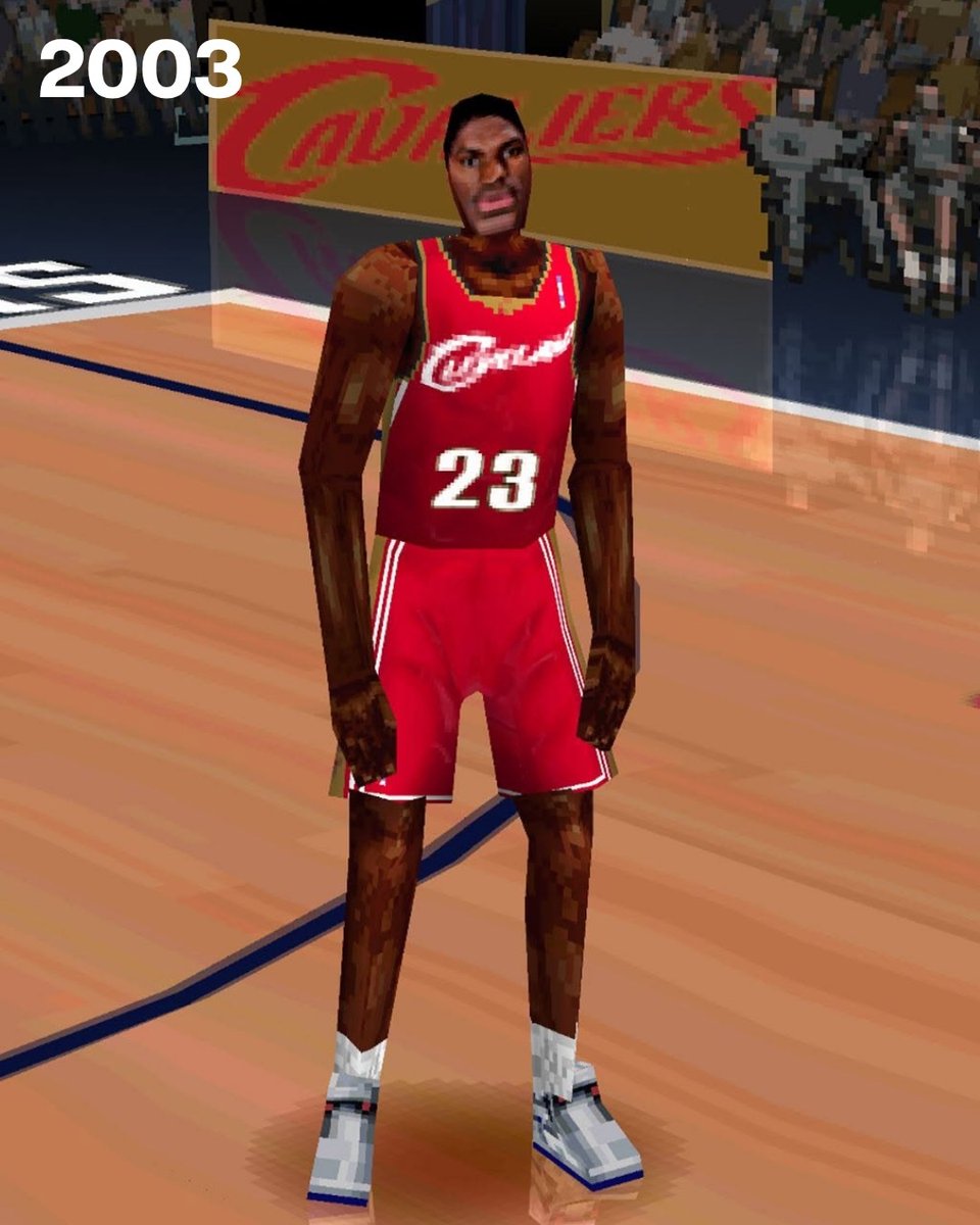 Collect's tweet photo. LeBron's first video game appearance vs. his most recent https://t.co/6THZ9ElKgh