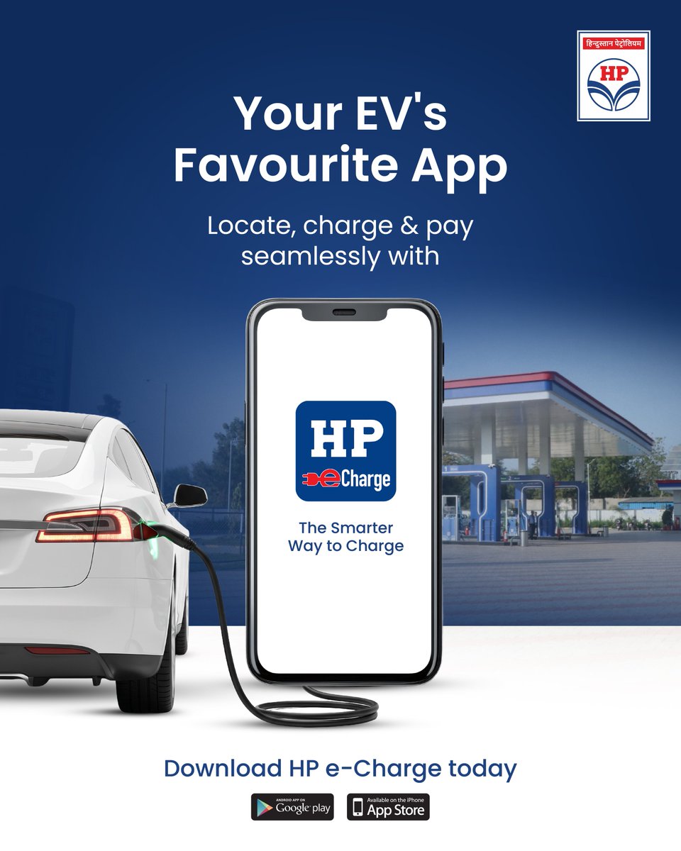hpcl_retail's tweet photo. Your EV deserves an app that's as smart as your drive.
From finding the nearest charging station to seamless charging and hassle-free payments, 𝗛𝗣 𝗲-𝗖𝗵𝗮𝗿𝗴𝗲makes every journey effortless.

𝗗𝗼𝘄𝗻𝗹𝗼𝗮𝗱 𝗛𝗣 𝗲-𝗖𝗵𝗮𝗿𝗴𝗲 𝗔𝗽𝗽 𝗻𝗼𝘄 𝗮𝗻𝗱 𝗰𝗵𝗮𝗿𝗴𝗲 𝗵𝗮𝘀𝘀𝗹𝗲-𝗳𝗿𝗲𝗲!

@HPCL with its vast network of over 25,000 retail outlets is committed to deliver reliable mobility across the nation.

#HPCL #HPRetail #MeraHPPump #HPeCharge #EV #EVCharging #SmartCharging #GreenMobility