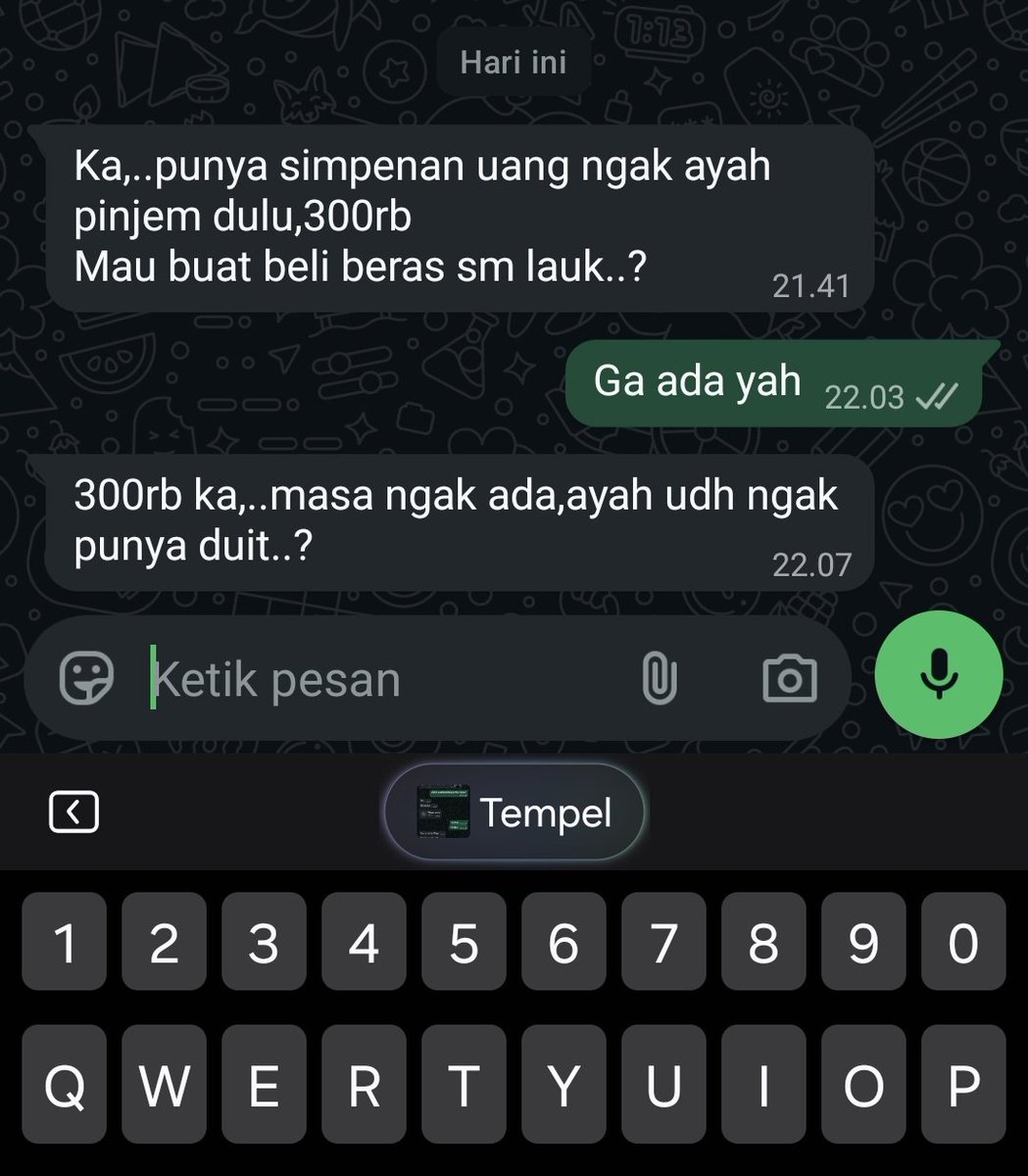 byspalspill's tweet photo. Orang orang ko bisa pada tega banget yaa, ngechat kalo butuh duit doang tanpa nanya keadaan aku gimana di perantauan😭 https://t.co/Bkhljv9K2F