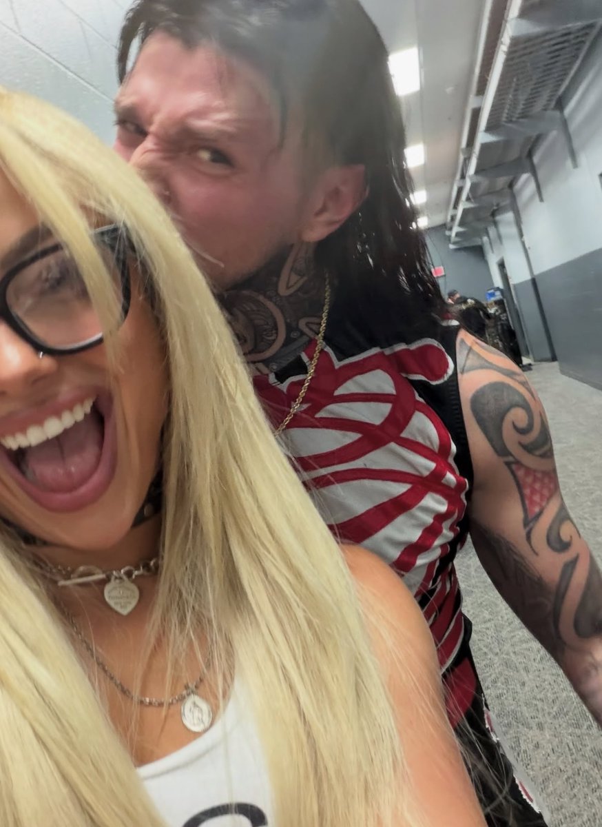 WrestlingWCC's tweet photo. Dominik Mysterio and Liv Morgan gave JD McDonagh a goodnight call 📞 https://t.co/Bsf26OQH8i