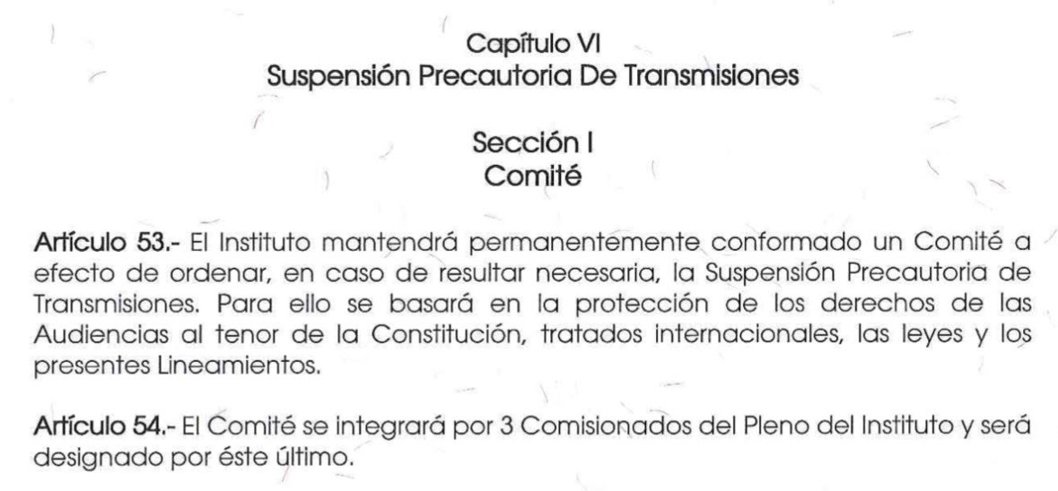 Vicente_Galvez's tweet photo. Sheinbaum insiste que sus lineamientos no son para censurar, pero nunca hablan del Art. 53 y como un Comité dependiente de la Presidencia tiene la facultad de “suspender precautoriamente las transmisiones”.

Ese comité es la última instancia que revisa las quejas… 👇 https://t.co/ewKs5XtQ2W