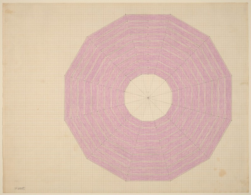 Luigibg's tweet photo. Frank Stella, Untitled, ca. 1965 https://t.co/XxYmrjcJ37