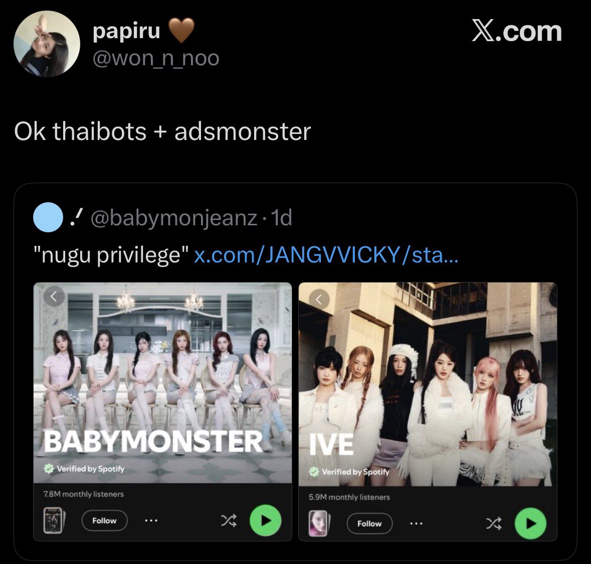 pinksbabymon's tweet photo. can we have a serious talk on why xenophobia towards the SEA community is so normalised in the kpop community cause why is everything labelled as “bots” https://t.co/xgnnFCrwni