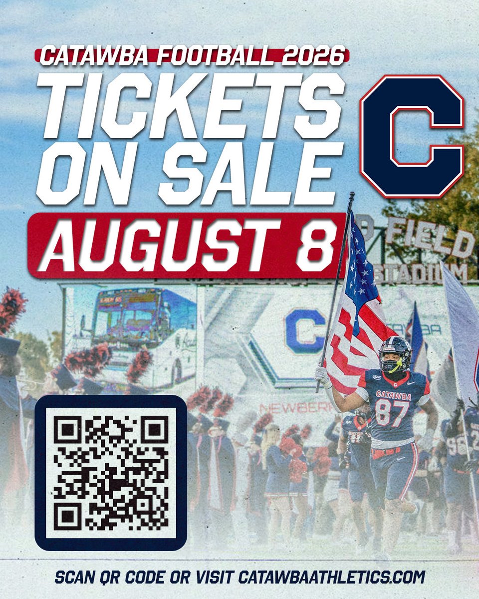 Single-game tickets for Catawba Football go on sale Saturday, August 8