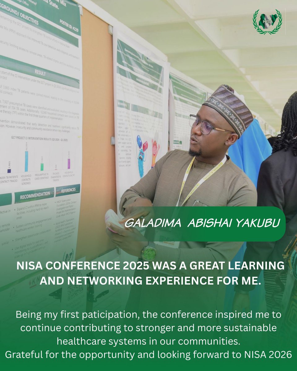 nisaconference's tweet photo. 📢 Registration for NISA 2026 is still open!

Register today and join a growing community of researchers, practitioners, and change-makers committed to advancing health outcomes in Nigeria.

https://t.co/hBGbVFDajT

#NISA2026 #ImplementationScience #PublicHealth #NigeriaHealth https://t.co/Y9z7Mtqdur