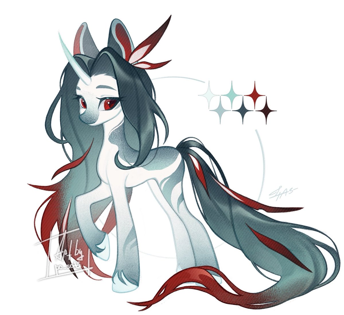 po_sati's tweet photo. This is my first pony design! I hope you like her!! 🥺🤍 

#mlp #mlptwt #mlpadopt https://t.co/ENdr2i5l5p