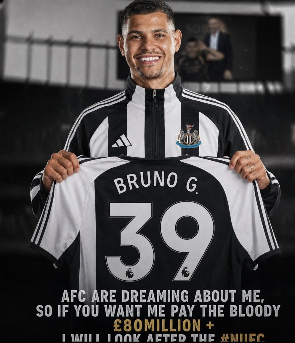 9936Richard's tweet photo. Every day there's another "Bruno to Arsenal" tweet from #AFC fans. At this rate, if you post it every single day, one of you will eventually get the date right... eventually. 😅
Until then, Bruno belongs to #NUFC. ⚫⚪ https://t.co/44DjlmdNXB