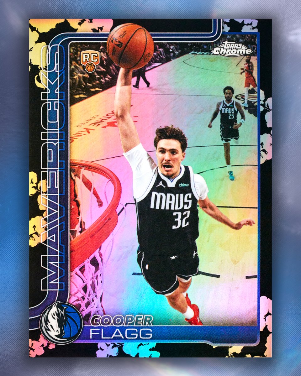 Topps's tweet photo. Topps has partnered with Denim Tears and the NBA to create an ultra-rare set of basketball cards.

Look for short printed Denim Tears variations in Topps Chrome Update Basketball on August 6. https://t.co/i5HWiA0neJ