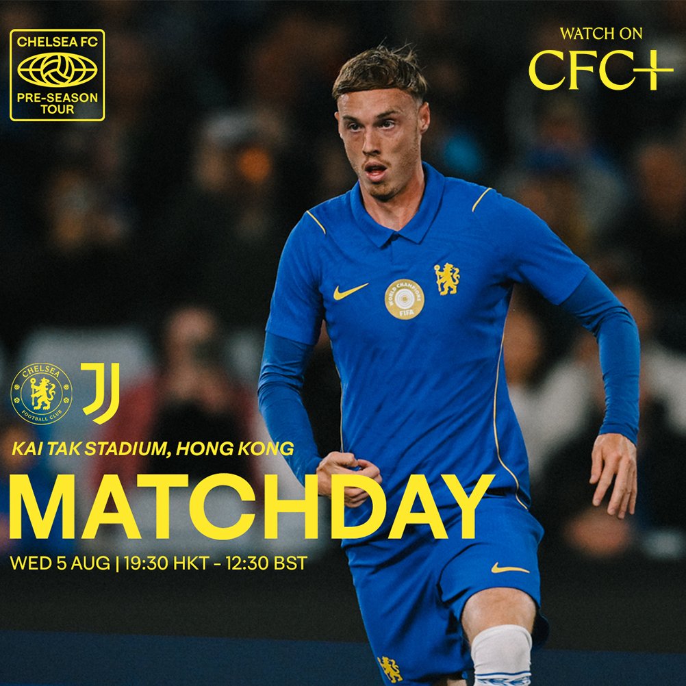 ChelseaFC's tweet photo. Matchday against Juventus — come on Chelsea! 💙