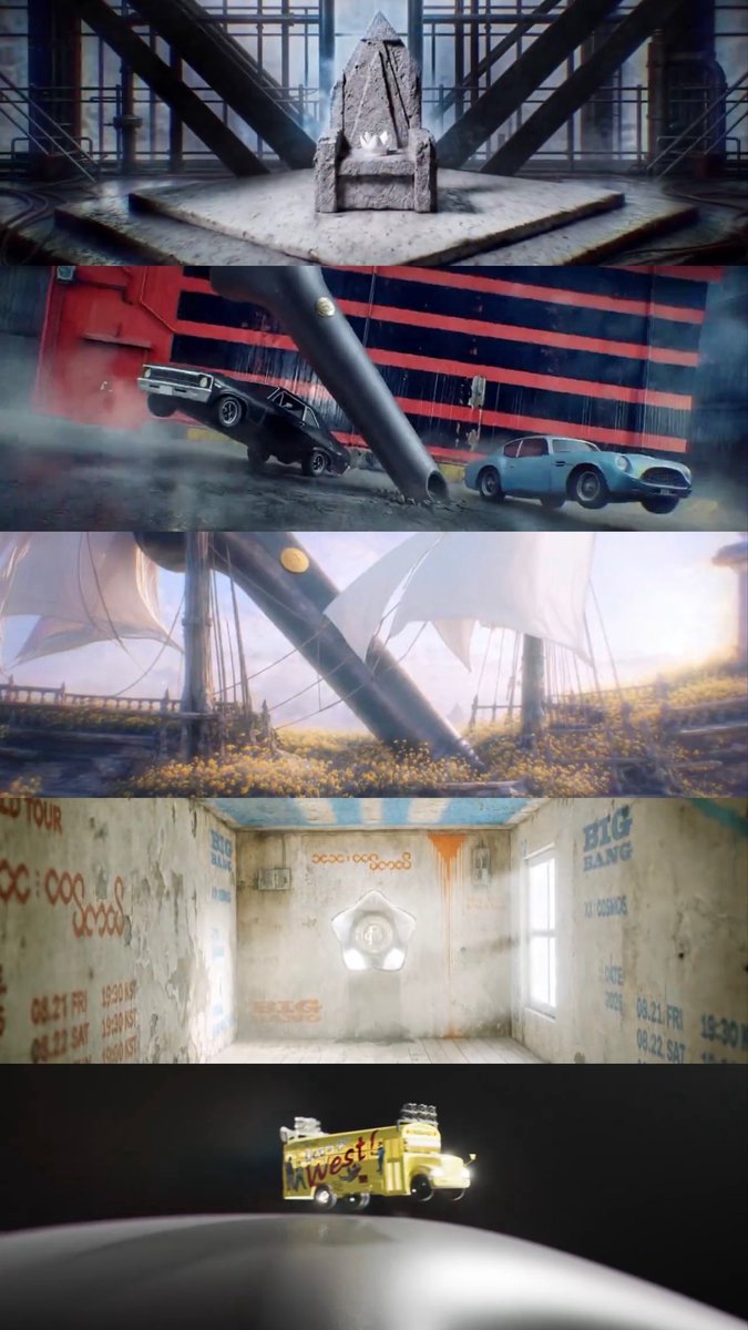 kwoncircles's tweet photo. BIGBANG’s 20th anniversary lightstick announcement revisits iconic locations from their legendary music videos 🥹 

Fantastic Baby → BANG BANG BANG → Still Life → Sober → Sunset Glow

#BIGBANG #빅뱅 https://t.co/m4CY1aIDh1