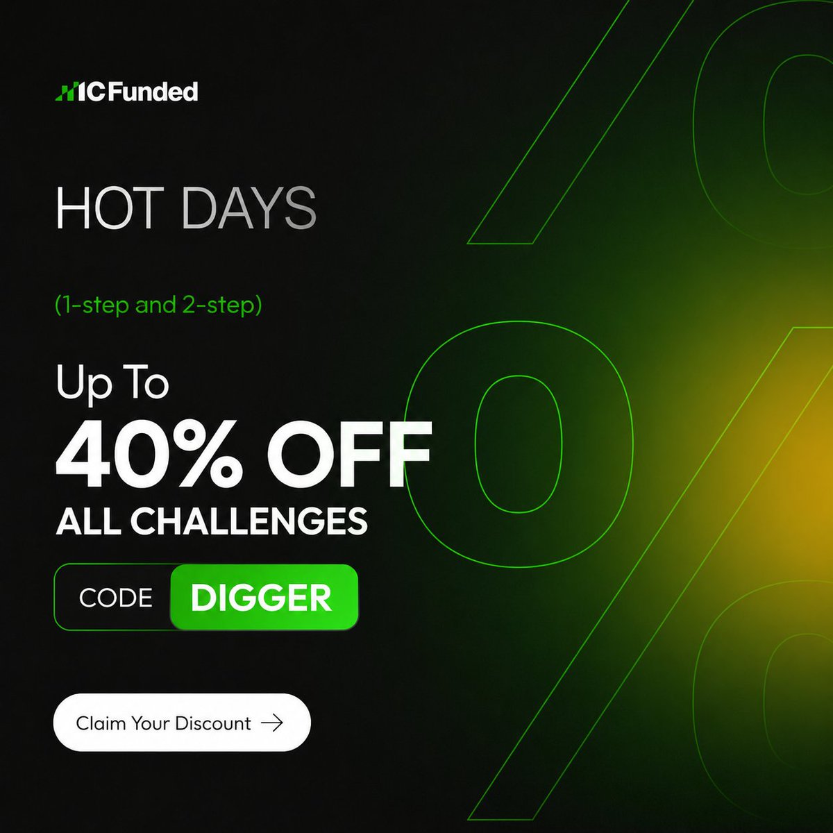 PropPromos's tweet photo. 🎁IC Funded - Up To 40% OFF With ✅Coupon - DIGGER

"Big Savings. Bold Trades. One Day Only!"

#ICFunded #icundedcoupon #propfirmcouponcode #forextrading #XAUUSD #propfirm https://t.co/dnGOf1eEbE