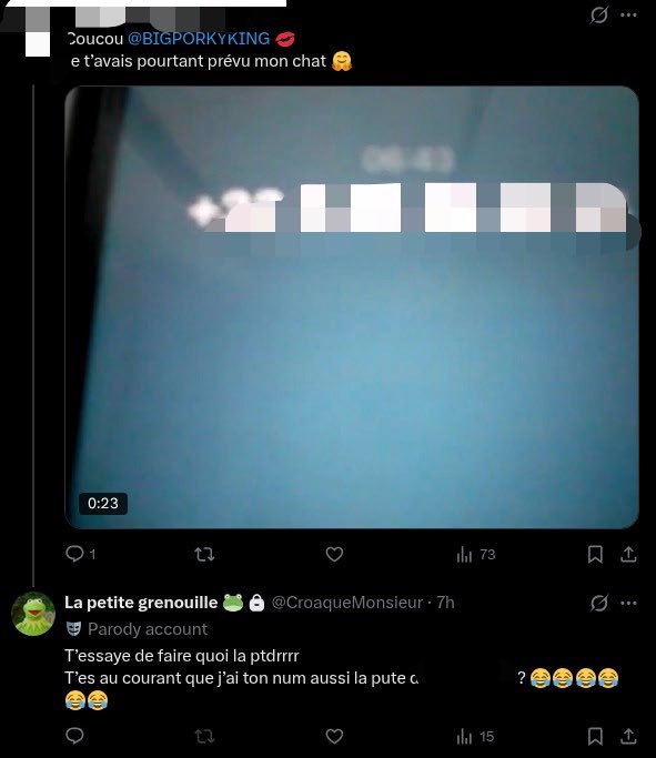 AbylixKujo's tweet photo. dites vous je me fais usurper mon numéro de tel via un central d’appels par un de ces abrutis pour partir harceler/menacer des meufs de gauche !! 🤩

Preuve vidéo qui vient d’une victime qui pensait avoir obtenu le num de l’agresseur et l’a tweeté 👇👇 https://t.co/xFjuXfsKOh
