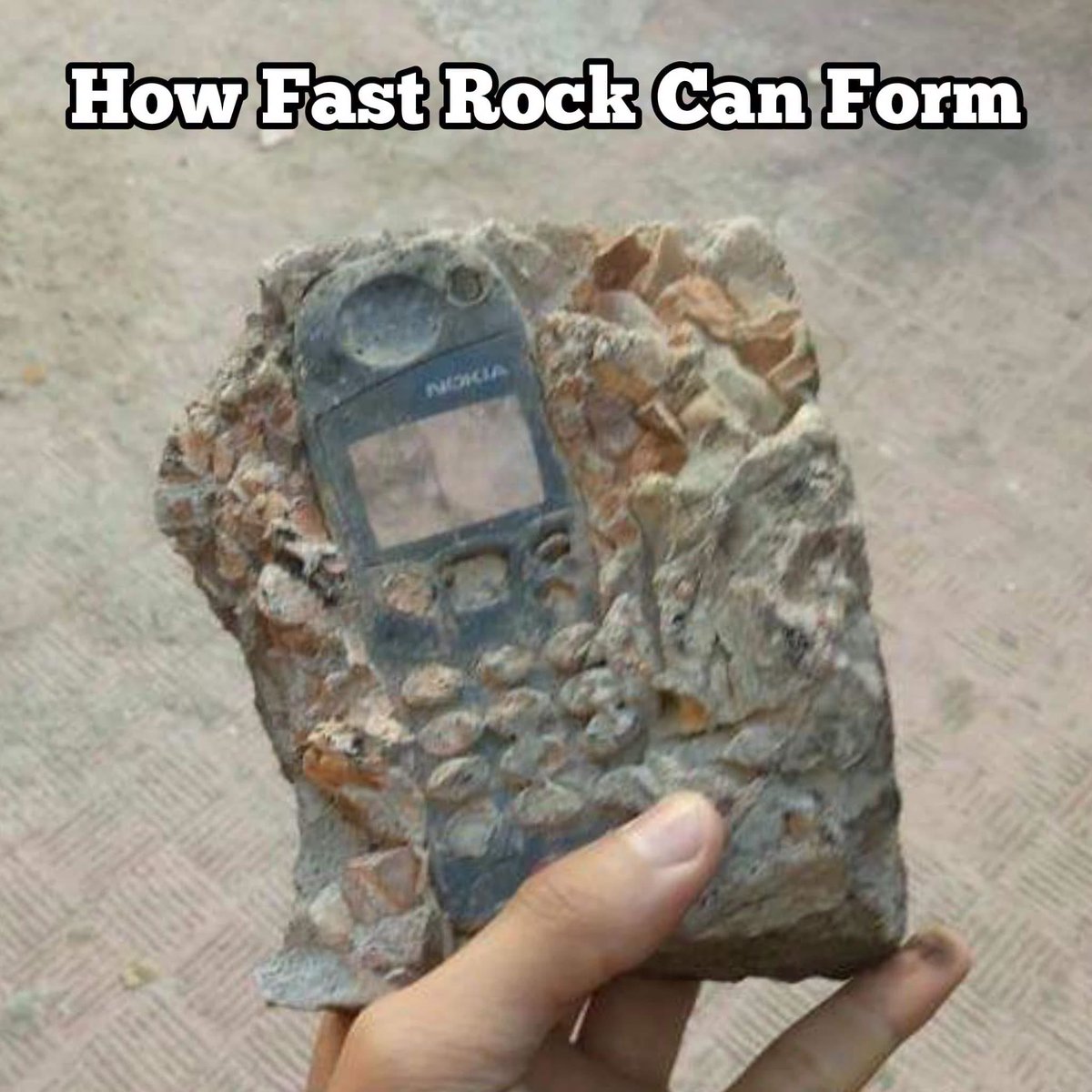 NotEvolution1's tweet photo. Creation Science and Modern Geology both state rock can form quickly. This is just a reminder of that fact. https://t.co/UkHk1uAy4d