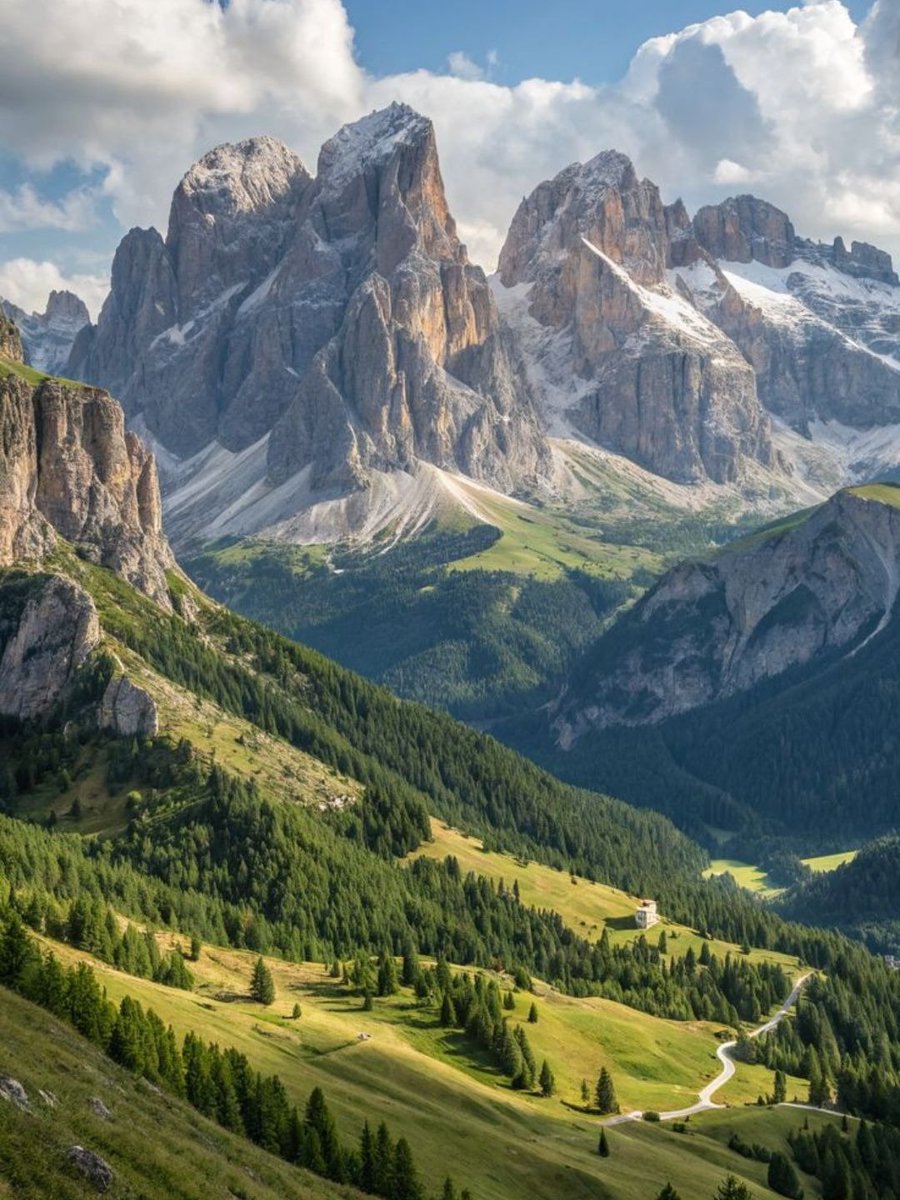 orbivelle's tweet photo. life looks quieter beneath the Dolomites https://t.co/7WXr9xu1wd