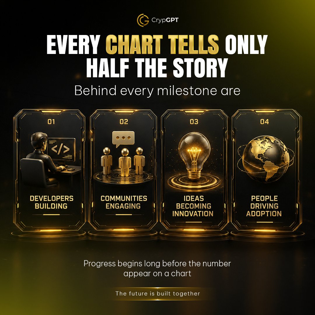 crypgpt_token's tweet photo. 📈 Every chart shows the outcome—not the effort behind it.

Real progress is driven by builders, communities, innovation, and adoption. That's what creates lasting value.

💬 Which pillar do you think matters most? 👇

#CrypGPT #Crypto #Blockchain #Web3 #CryptoCommunity https://t.co/D4JHqfXVbv
