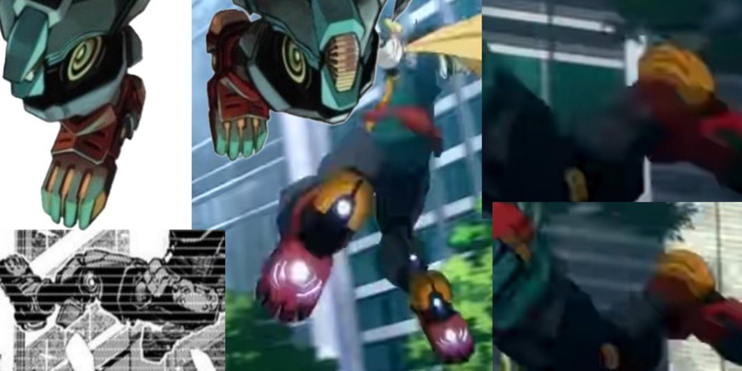 Koloman03's tweet photo. @izukumain No, that's just a random frame.

His feet flat surprisingly. 

Also very weird excuse? It's an animal, they not gonna account for the height shoes give, and Bakugo also has big ass combat boots on 😭? https://t.co/JpZC41hjhb